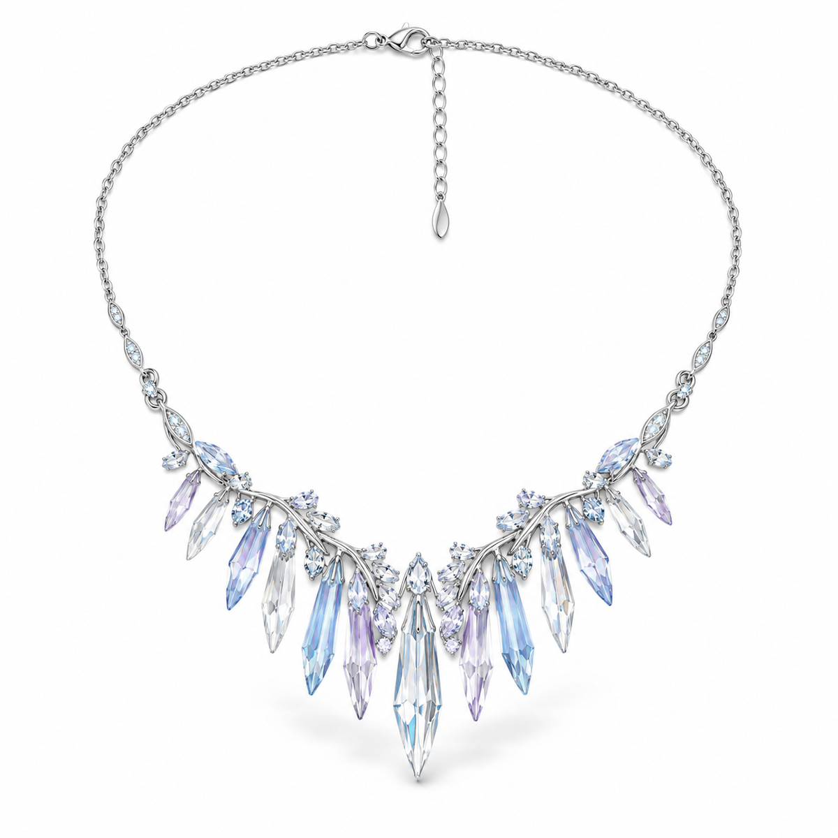 Crystal Spike Cascade Necklace