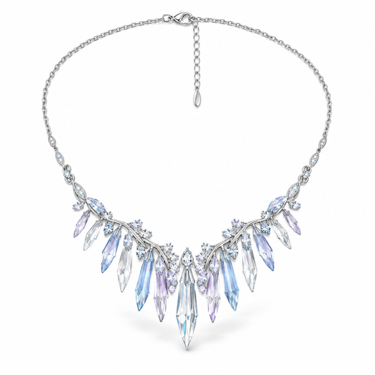 Crystal Spike Cascade Necklace