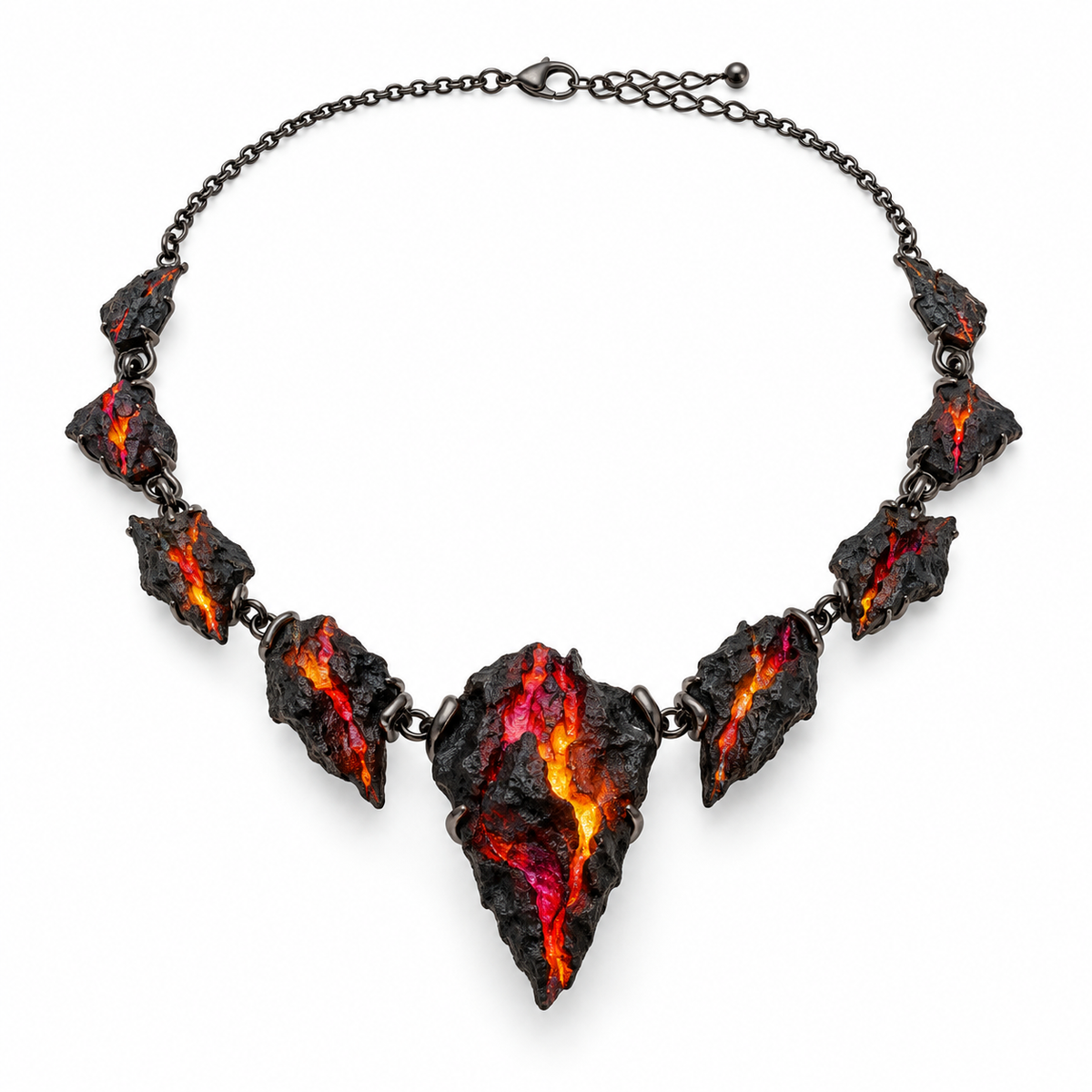 Lava-Style Shard Statement Necklace