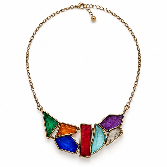 Stained-Glass Mosaic Necklace
