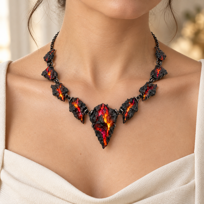 Lava-Style Shard Statement Necklace