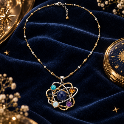 Planetary Orbit Pendant Necklace