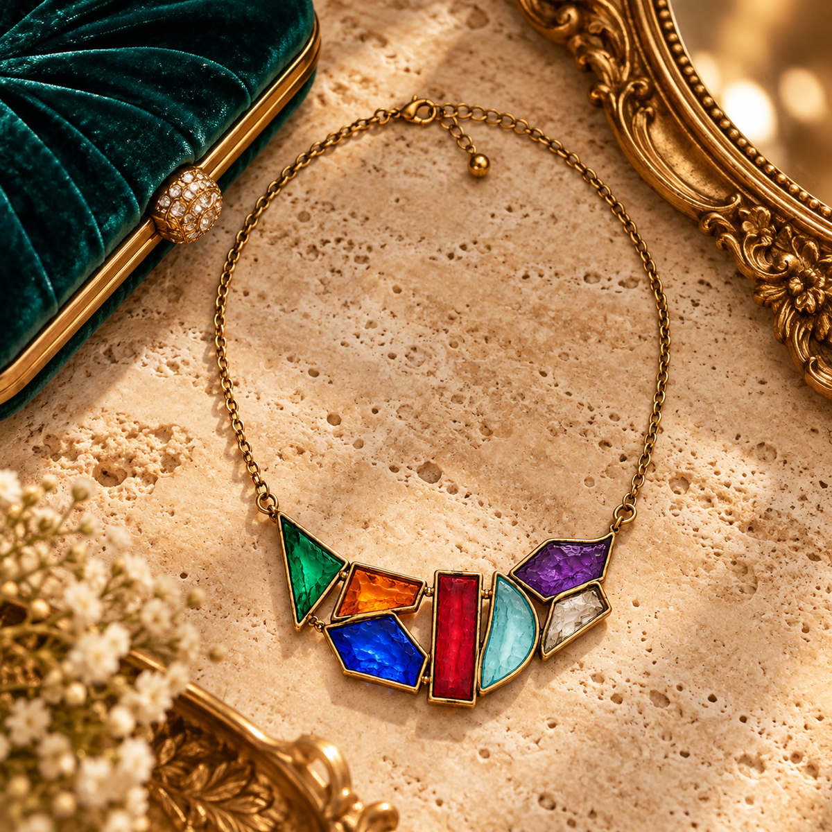 Stained-Glass Mosaic Necklace