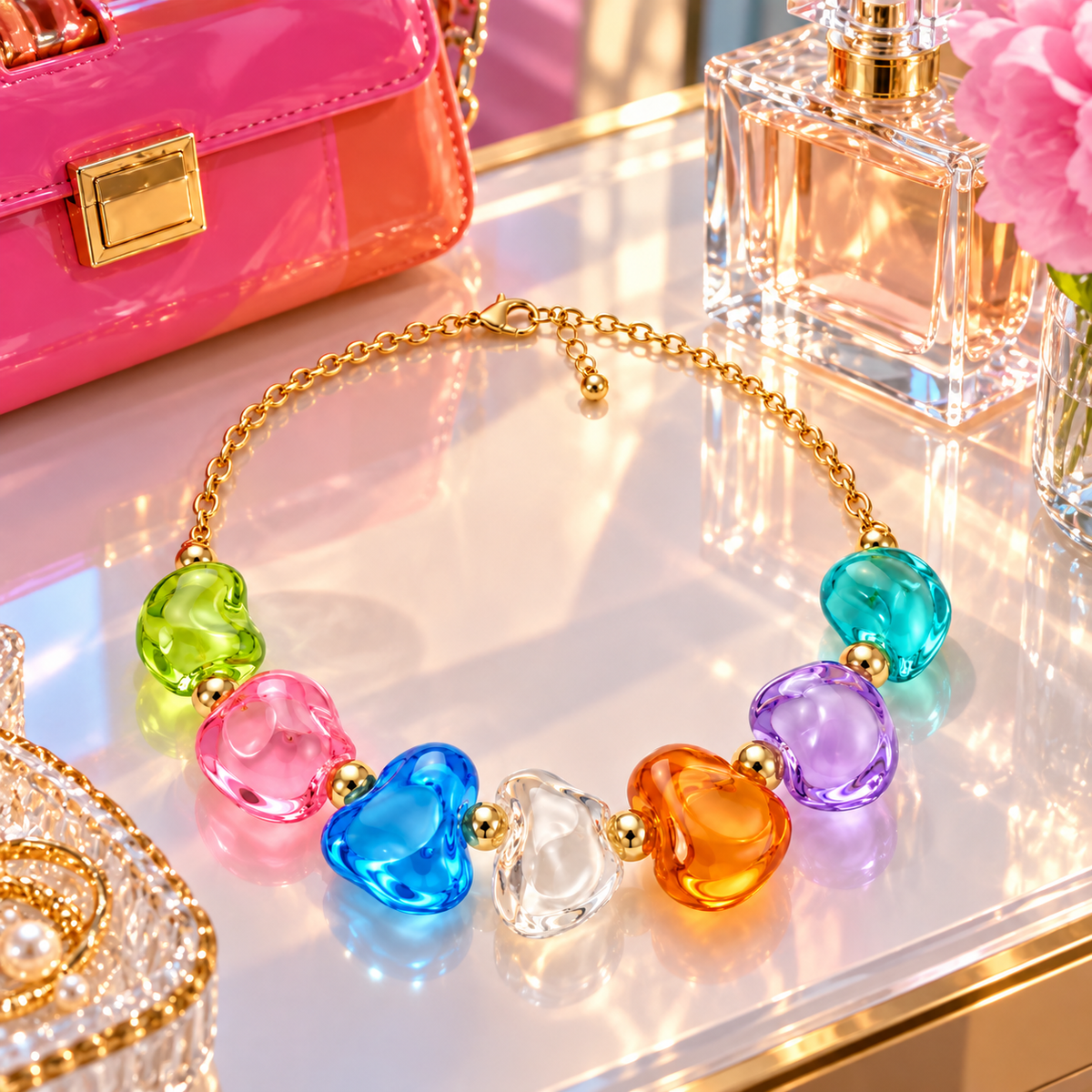 Colorful Resin Bubble Necklace