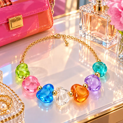 Colorful Resin Bubble Necklace