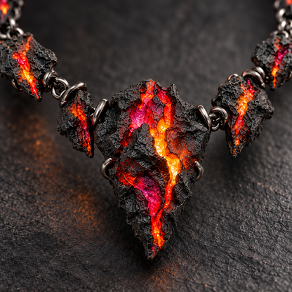 Lava-Style Shard Statement Necklace
