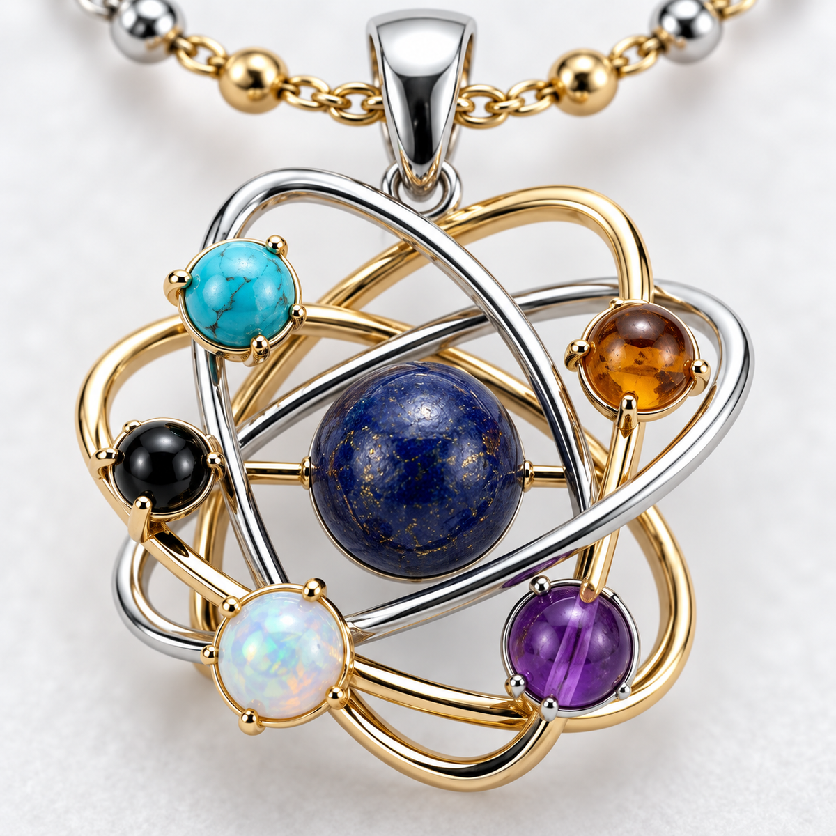 Planetary Orbit Pendant Necklace