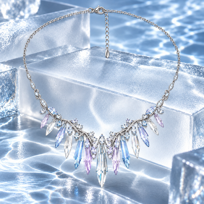 Crystal Spike Cascade Necklace