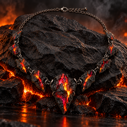 Lava-Style Shard Statement Necklace