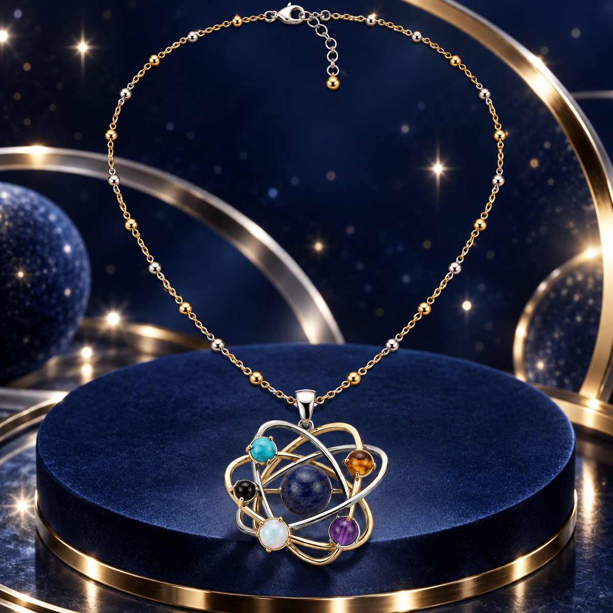 Planetary Orbit Pendant Necklace