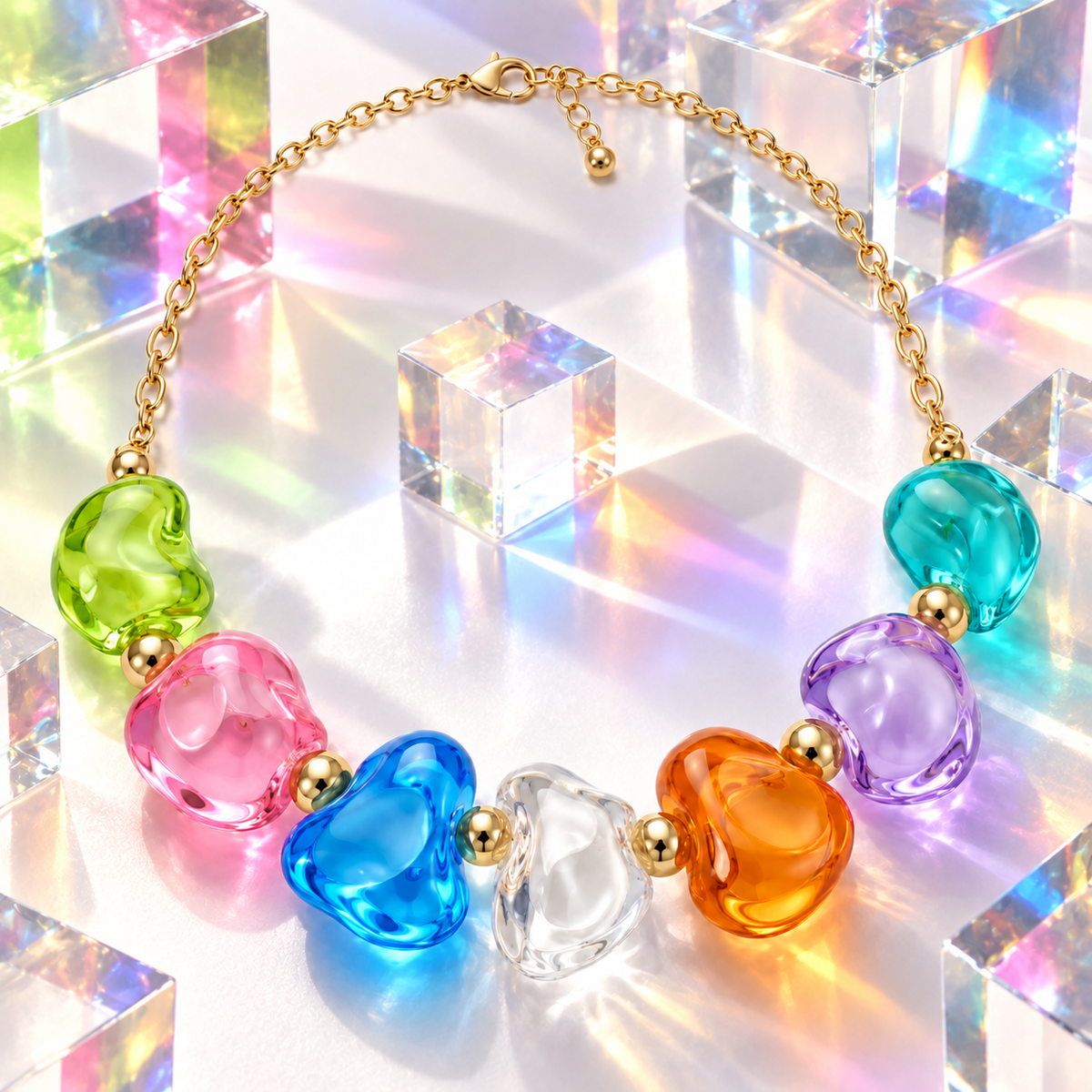 Colorful Resin Bubble Necklace